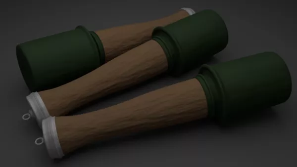 Fat Man Nuke Bomb 3d model