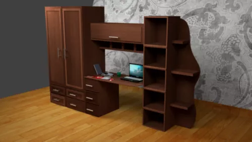 Stool With Cabinet Furniture 3d model Stool With Cabinet Furniture 3d model