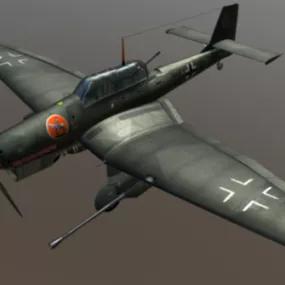 Military Stuka Aircraft 3d model