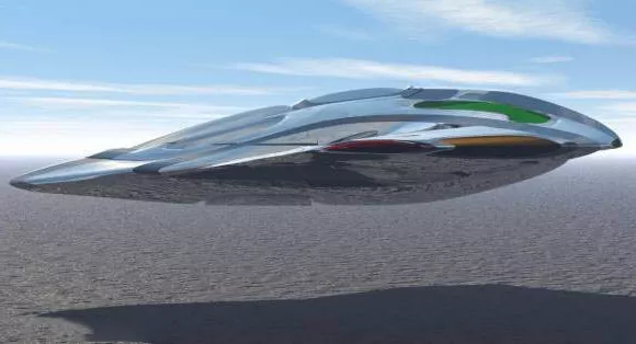 Super Freighter Futuristic Spaceship 3d model
