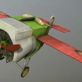 Propeller Airplane Fokker 3d model