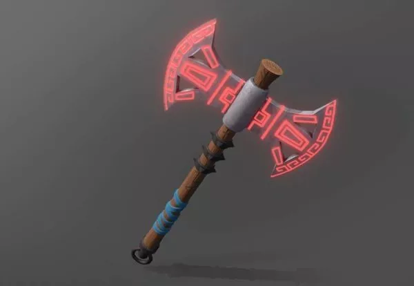 Weapon Rune Axe 3d model Weapon Rune Axe 3d model