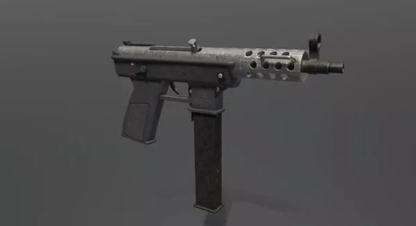 Lowpoly Submachine Gun Mp5k 3d model