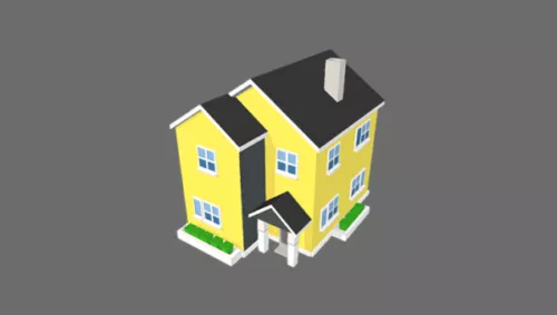 Suburb 2 Levels House 3d model Suburb 2 Levels House 3d model