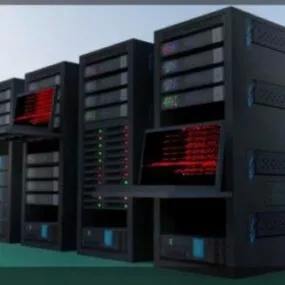 Super Computer Sever Racks 3d model