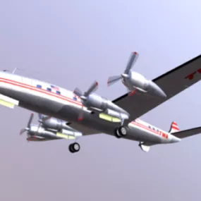 Super Constellation Airplane 3d model