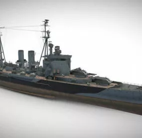 Surrey British Heavy Cruiser 3d model