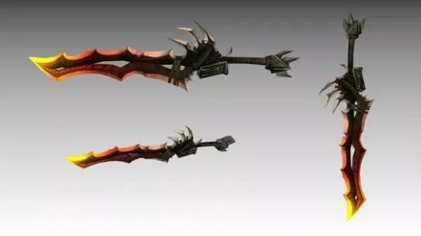 Attack Sword Medieval Decoration 3d model Attack Sword Medieval Decoration 3d model