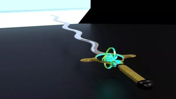 Fire Sword Gaming Weapon 3d model