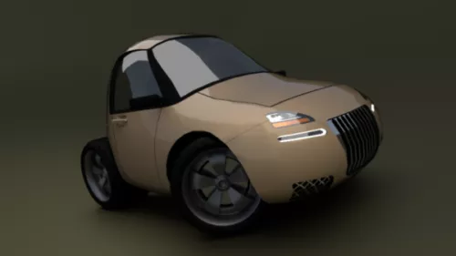 Car Concept Beige Smartc 3d model Car Concept Beige Smartc 3d model