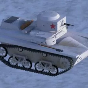 Weapon T37a Light Tank 3d model