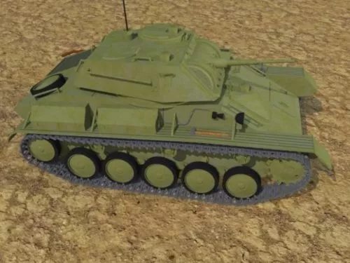 Weapon T80 Light Tank 3d model Weapon T80 Light Tank 3d model