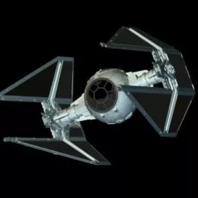 Tie Interceptor Spaceship 3d model