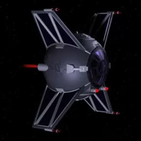 Tie Raptor Spaceship 3d model