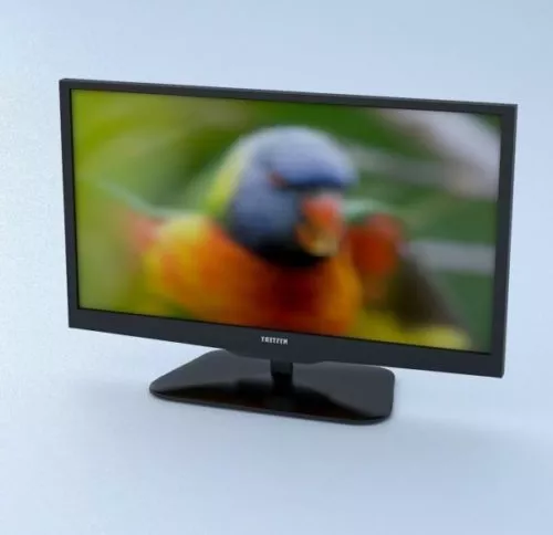 Lcd Monitor With Stand 3d model