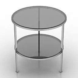 Round Table Baker Two Levels 3d model