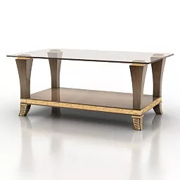 Wood Table Macchi Design 3d model
