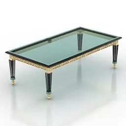 Glass Table Cappelletti Design 3d model Glass Table Cappelletti Design 3d model