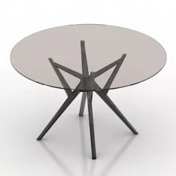 Round Glass Table Porada Design 3d model