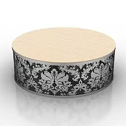 Round Table With Pattern Decoration 3d model