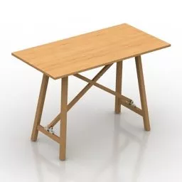 Table Trestle House Furniture 3d model