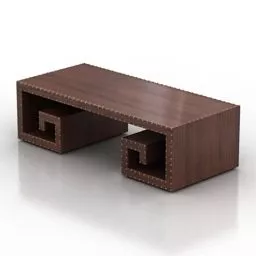 Wooden Table Coffee 3d model