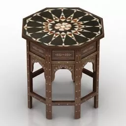 Table Islamic Decoration 3d model