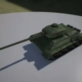 Military Old Tank Lowpoly 3d model