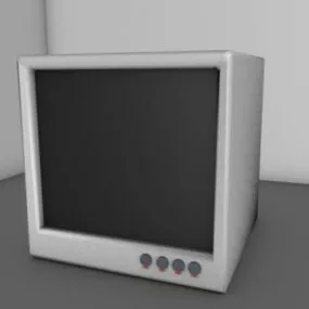 Old Crt Television 3d model