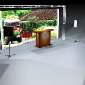 Television Furniture Set Scene 3d model
