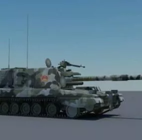 Tempered Hammer Tank Plz-05 3d model