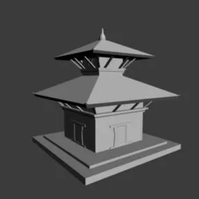 Vintage Temple Low Poly 3d model