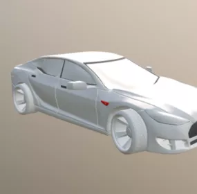 Tesla Model S Lowpoly Car 3d model
