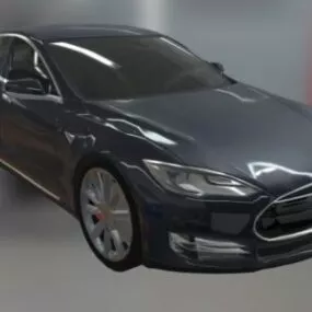 Tesla Car Model S Black 3d model