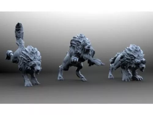 Bionic Wolves Character Sculpt 3d model Bionic Wolves Character Sculpt 3d model
