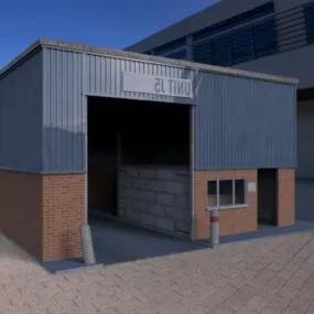 Old Factory Building 3d model