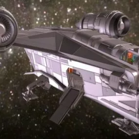 Space Aircraft Mandalorian With Interior 3d model