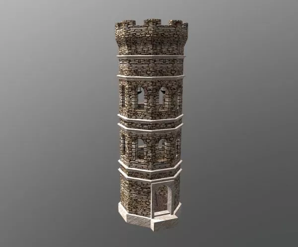 Ancient Stone Watchtower 3d model Ancient Stone Watchtower 3d model