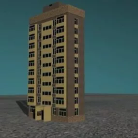 10 Levels Apartment House 3d model