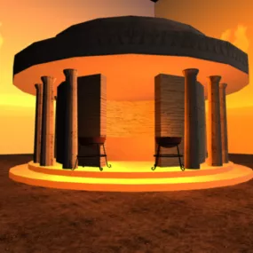 Building Temple Lowpoly 3d model