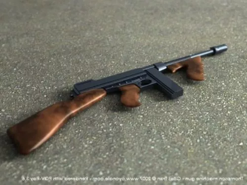 Thompson Gun Weapon 3d model Thompson Gun Weapon 3d model
