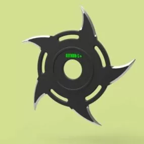 Metal Throwing Star Z Weapon 3d model