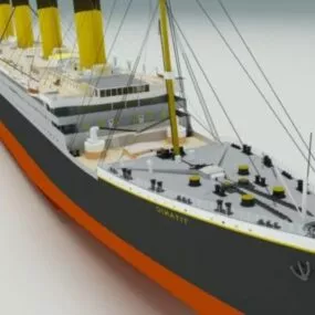Titanic Ship Lowpoly 3d model