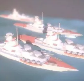 Toon Fleet Ship Transport 3d model