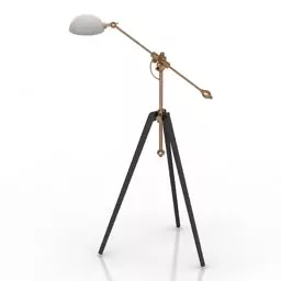 Floor Torchere Lamp Multiple Shade 3d model