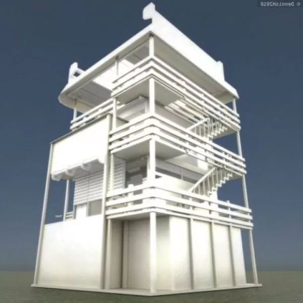 Futuristic Tower Magoon Building 3d model