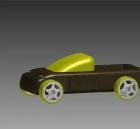 Lowpoly Kid Toy Pickup Truck 3d model