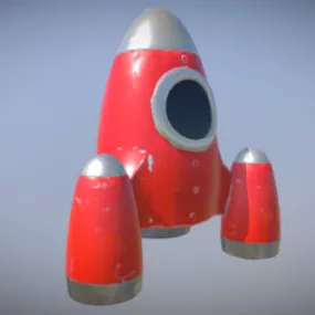 Cartoon Toy Rocket 3d model