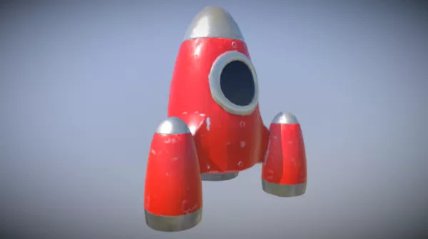 Scifi Frigate Spaceship 3d model