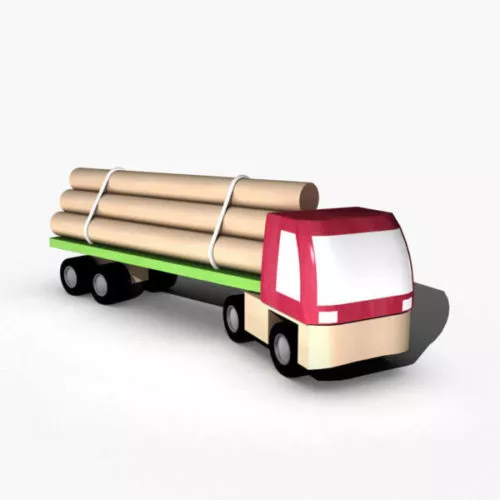 Low Truck Airplane Vehicle 3d model